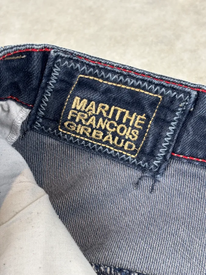 2000s Marithé + François Girbaud Navy Slim Jeans - Image 11