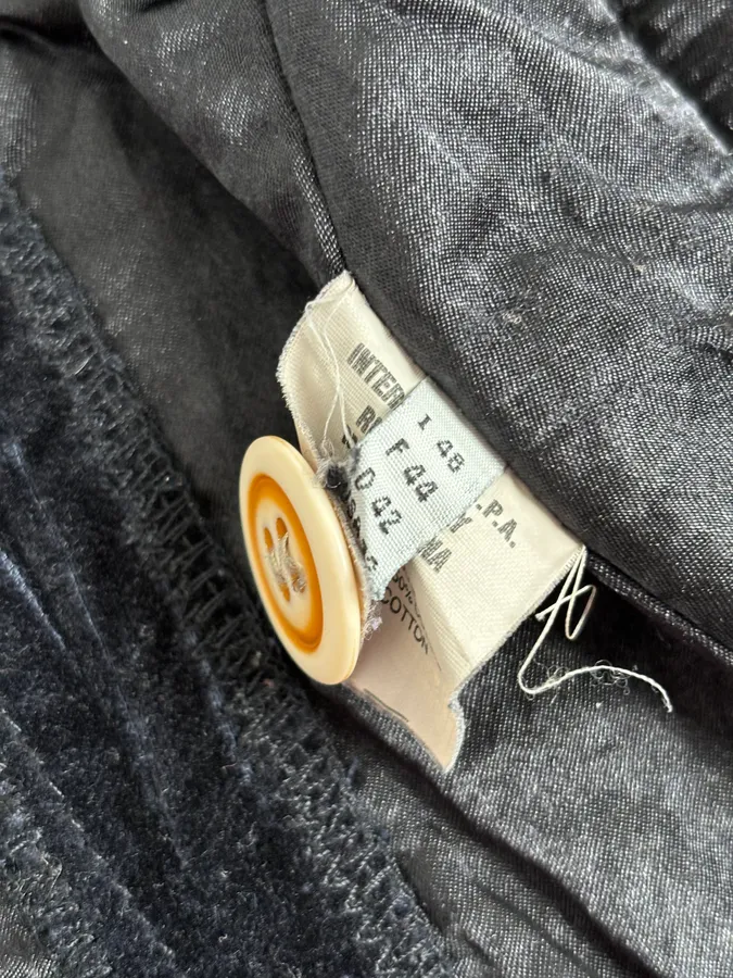2000s Marithé + François Girbaud Navy Velvet Floral Blazer Jacket - Image 12