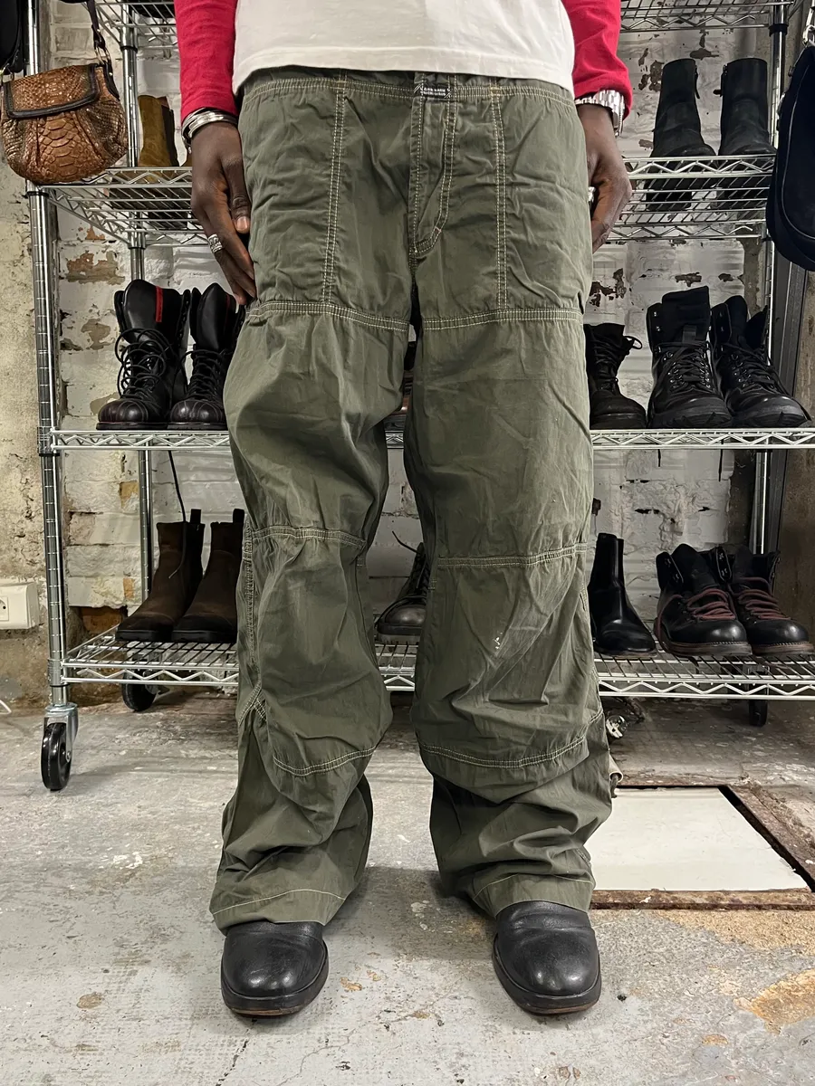2000s Marithé + François Girbaud Olive Cozy Large Pants