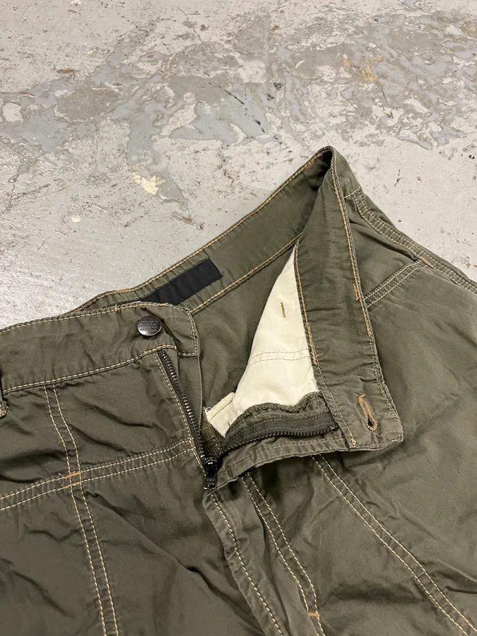 2000s Marithé + François Girbaud Olive Cozy Large Pants - Image 10