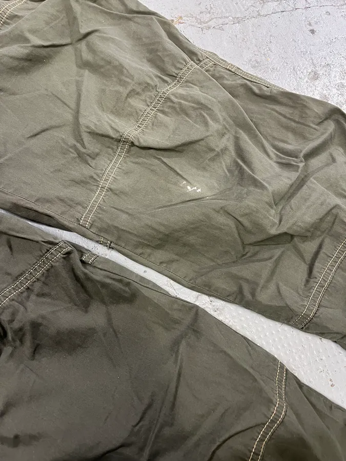 2000s Marithé + François Girbaud Olive Cozy Large Pants - Image 13