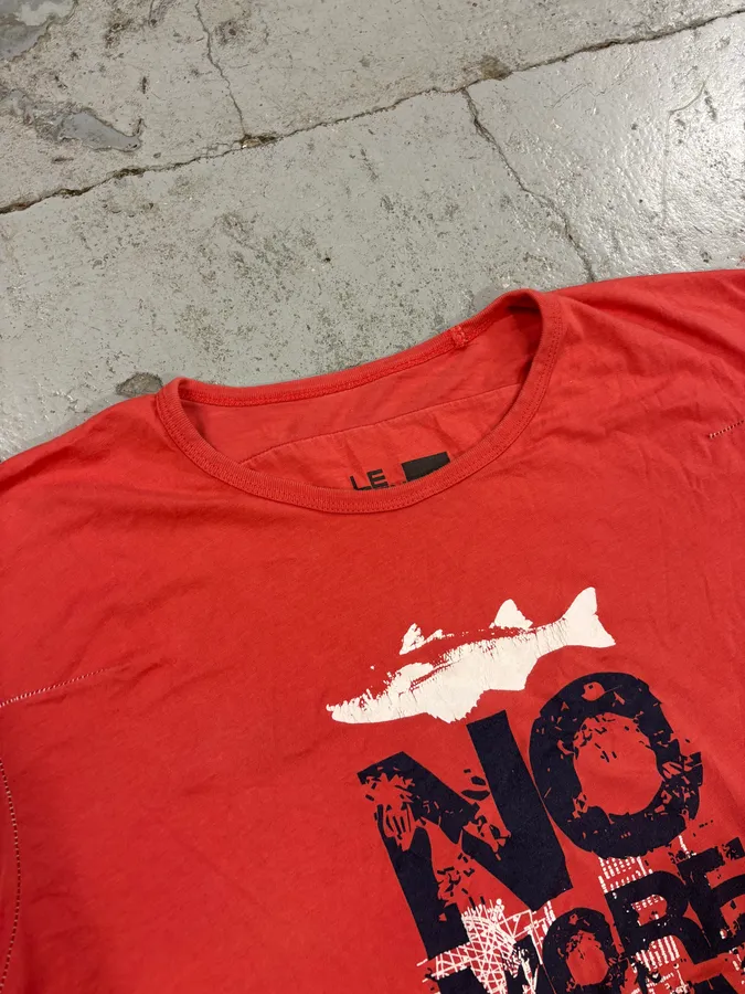 2000s Marithé + François Girbaud Red No More Sea T-Shirt - Image 5