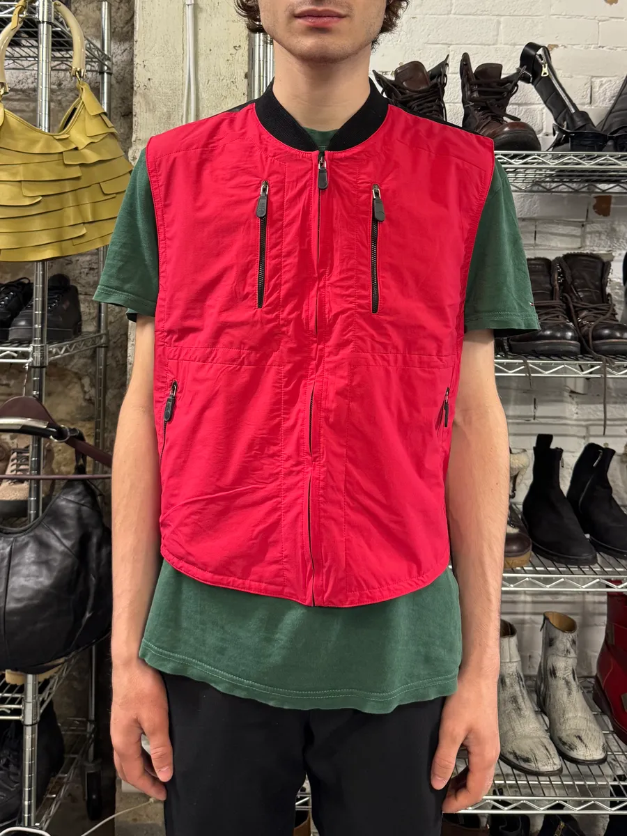 2000s Marithé + François Girbaud Red Tactical Vest - Image 2