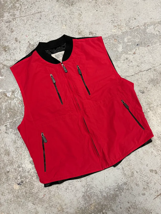 2000s Marithé + François Girbaud Red Tactical Vest - Image 4