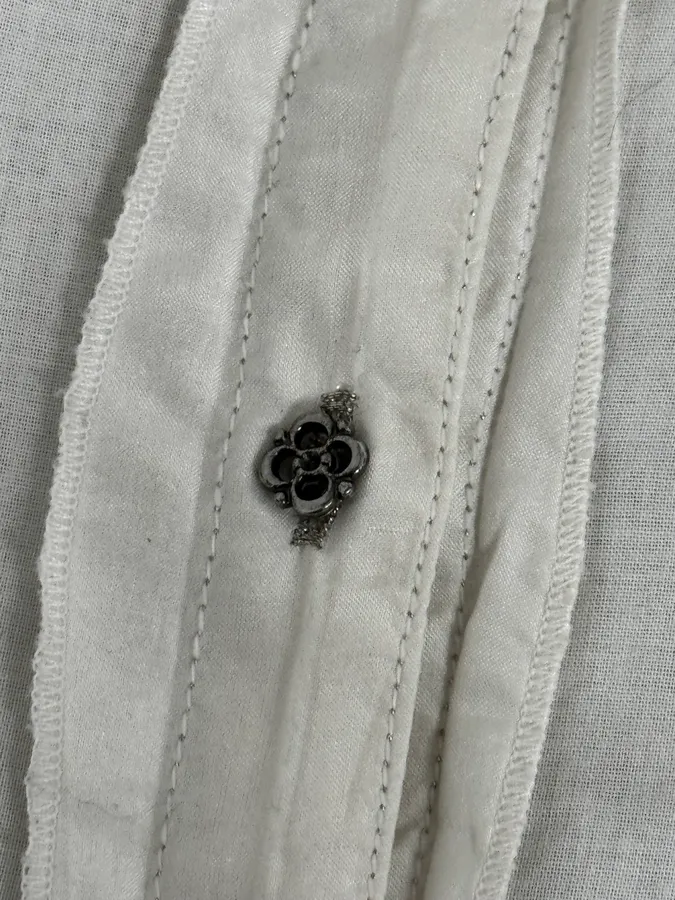 2000s Marithé + François Girbaud Stars White Shirt - Image 11