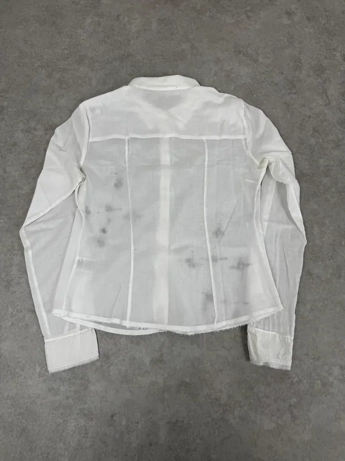 2000s Marithé + François Girbaud Stars White Shirt - Image 4
