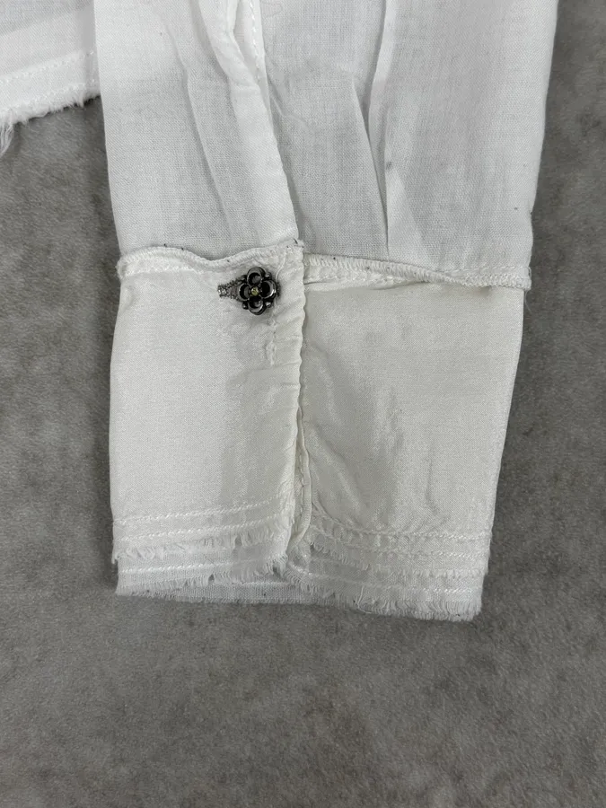 2000s Marithé + François Girbaud Stars White Shirt - Image 9