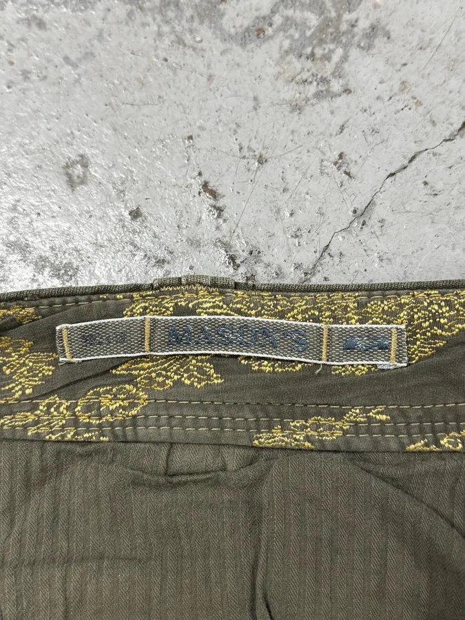 2000s Mason’s Green Avant-Garde Cargo Pants - Image 8