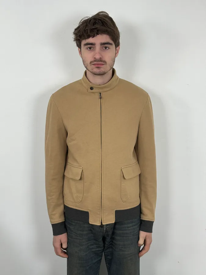 2000s Massimo Rebecchi Beige Minimalist Jacket - Image 2