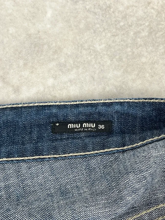 2000s Miu Miu Brut Denim Jeans - Image 11