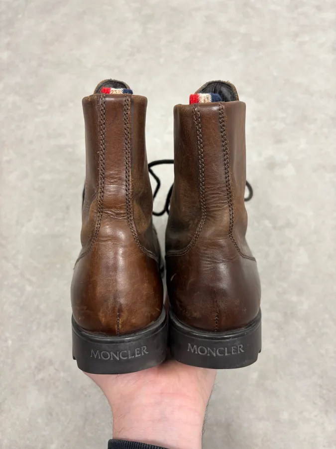 2000s Moncler Brown Leather Boots - Image 7