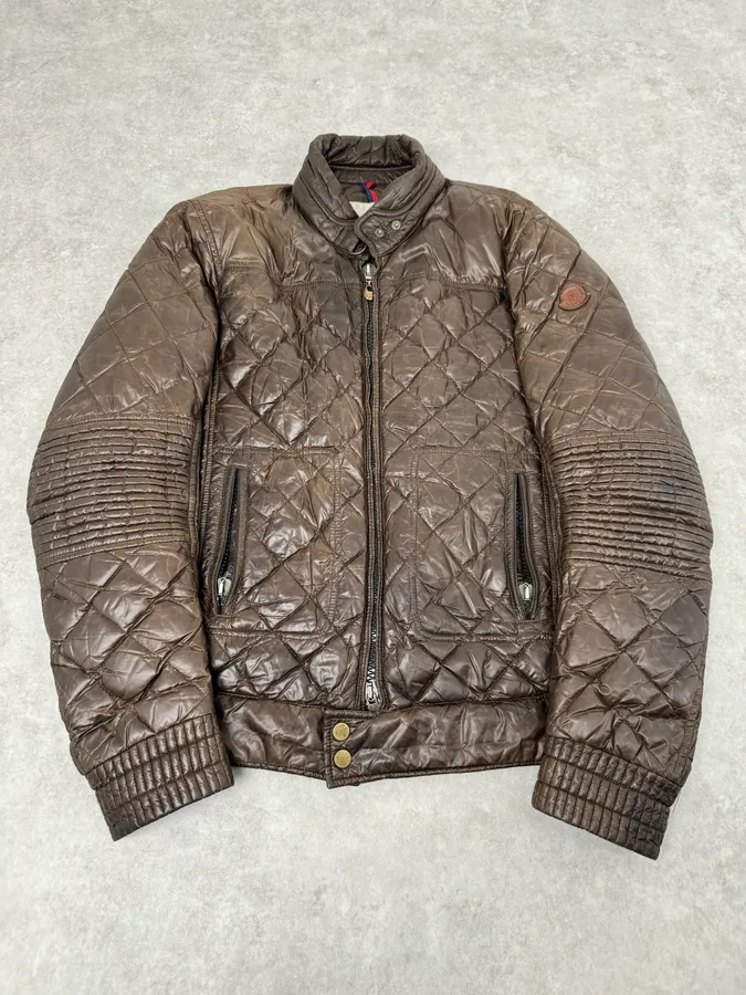2000s Moncler Brown Quilted Puffer Jacket - Image 4