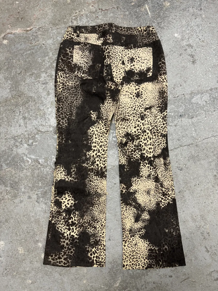 2000s Monica Magni Leopard Fur Set Jacket & Pants - Image 6