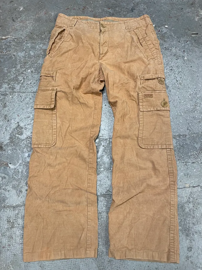 2000s Moschino Beige Cargo Pants - Image 4