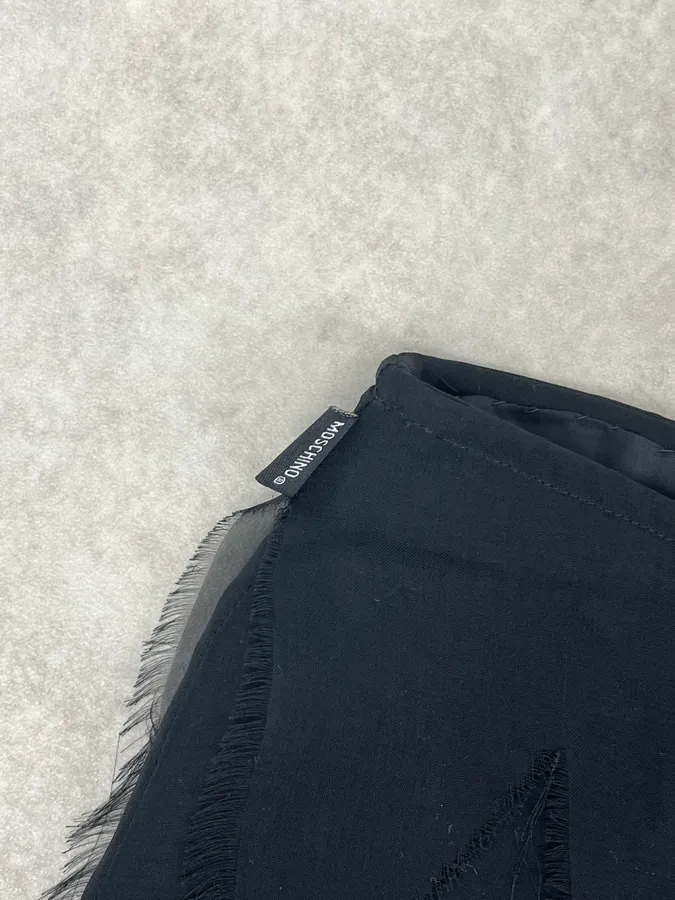 2000s Moschino Black Leaves Skirt - Image 10