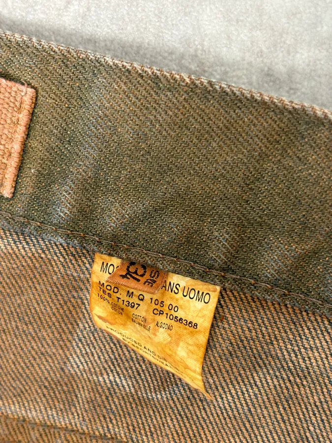 2000s Moschino Blue Faded Irregular Denim Jeans - Image 12