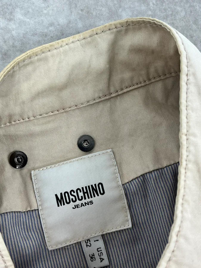2000s Moschino Cargo Beige Jacket - Image 11