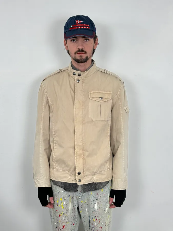 2000s Moschino Cargo Beige Jacket - Image 2