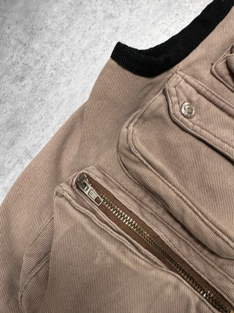 2000s Moschino Cargo Utility Beige Vest - Image 3