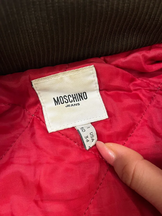 2000s Moschino Dark Brown Wool Bomber Jacket - Image 10