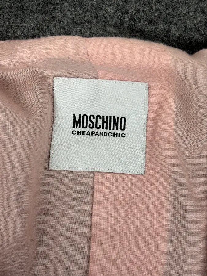 2000s Moschino Grey Officer Buttoned Multi-Pockets Jacket - Image 10
