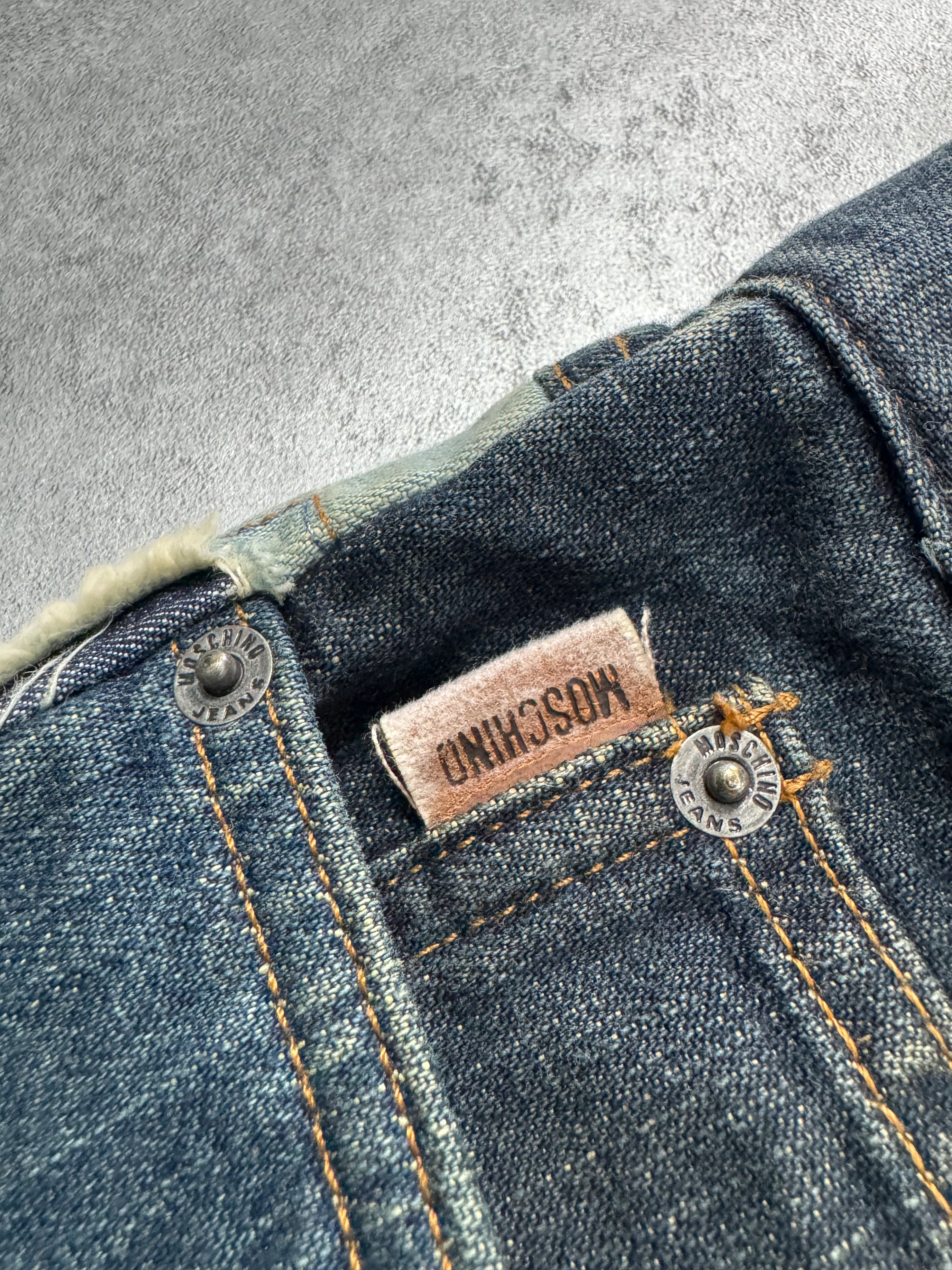 2000s Moschino Layered Faded Denim Jacket & Jeans Set - Image 19