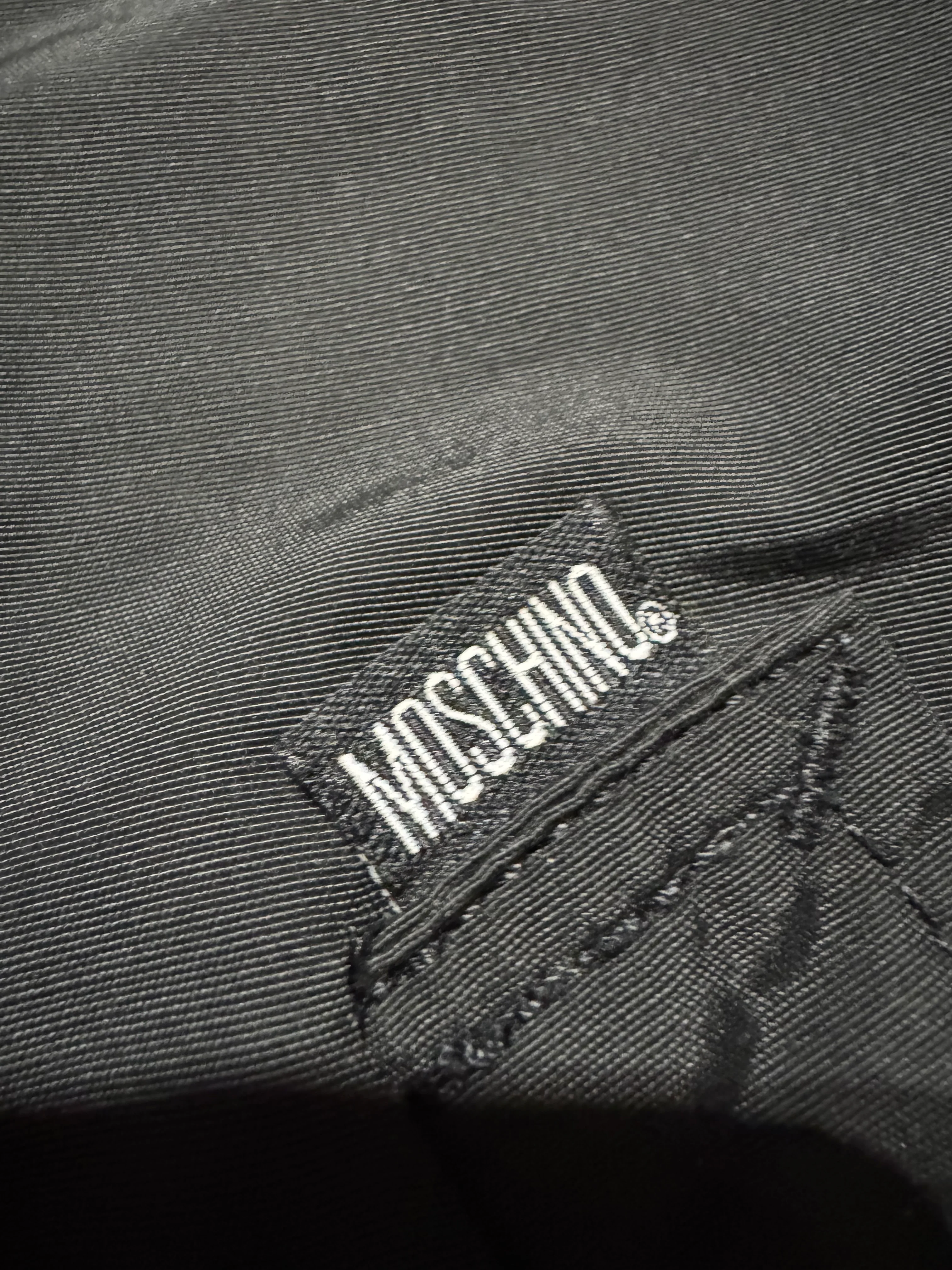 2000s Moschino Nylon Hybrid Black Cropped Jacket - Image 6