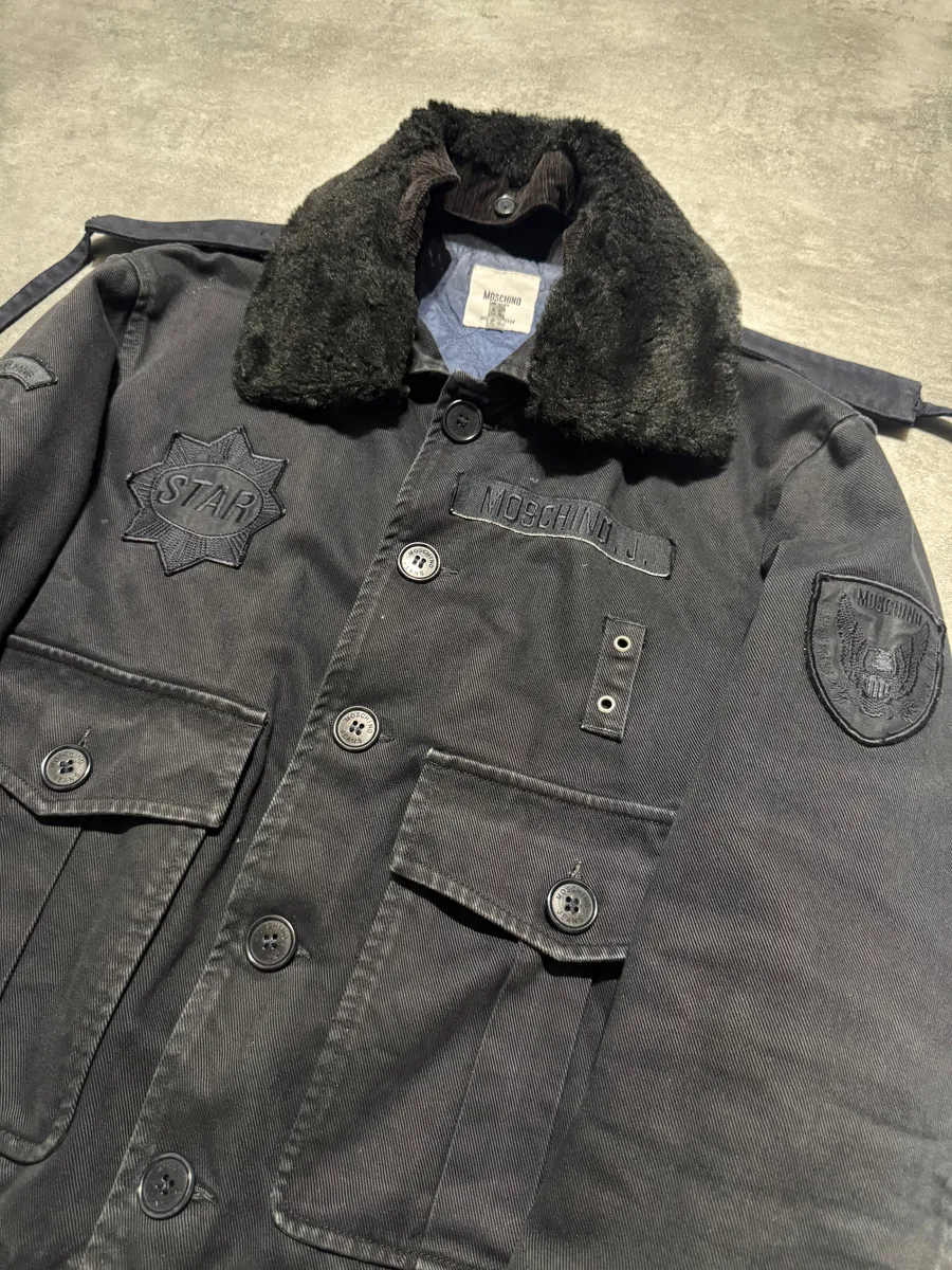 2000s Moschino Police Officer Black Jacket - Image 3
