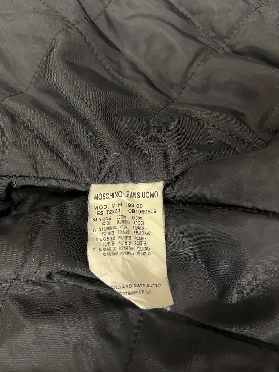 2000s Moschino Utility Black Worker Bomber Jacket - Image 7