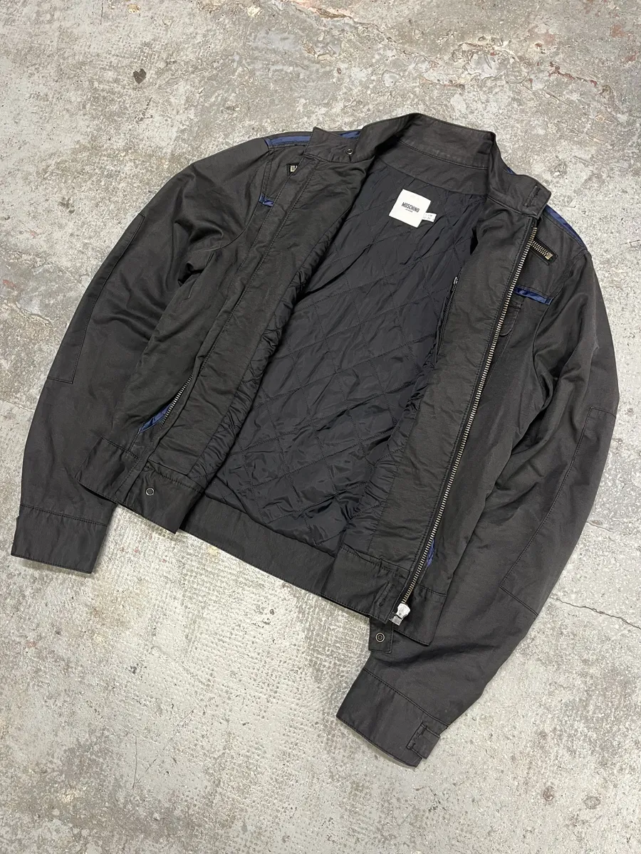 2000s Moschino Utility Black Worker Bomber Jacket - Image 8