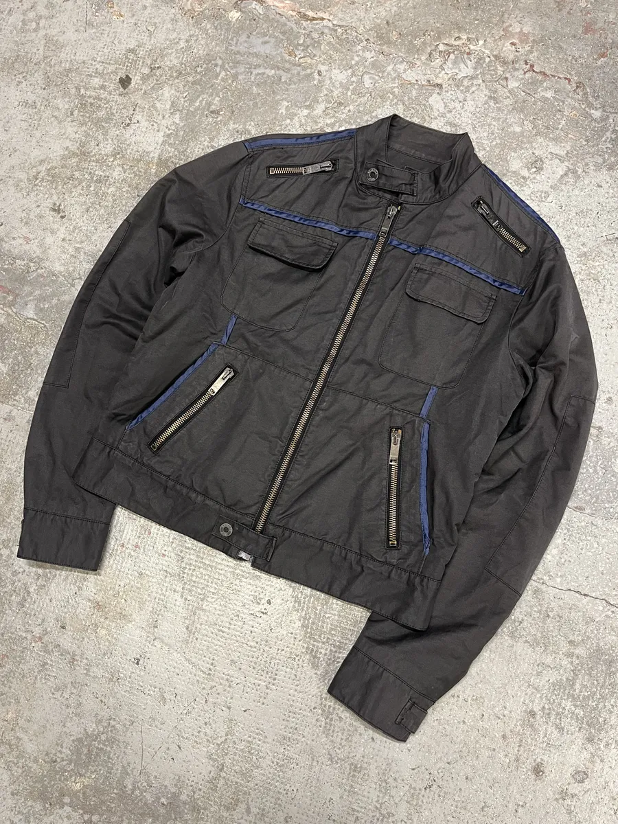 2000s Moschino Utility Black Worker Bomber Jacket - Image 9