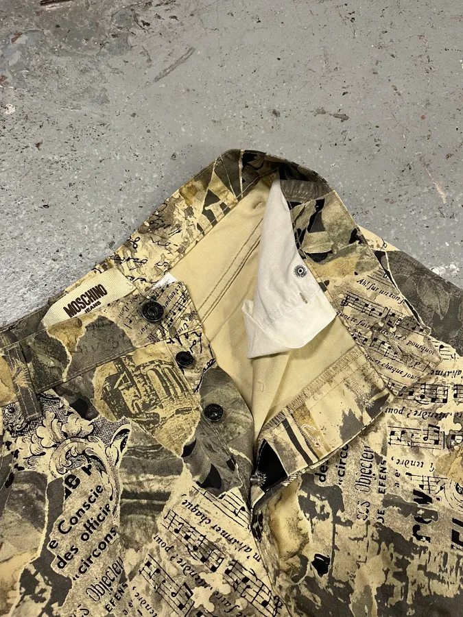 2000s Moschino Wallpapers News Print Archive Pants - Image 11