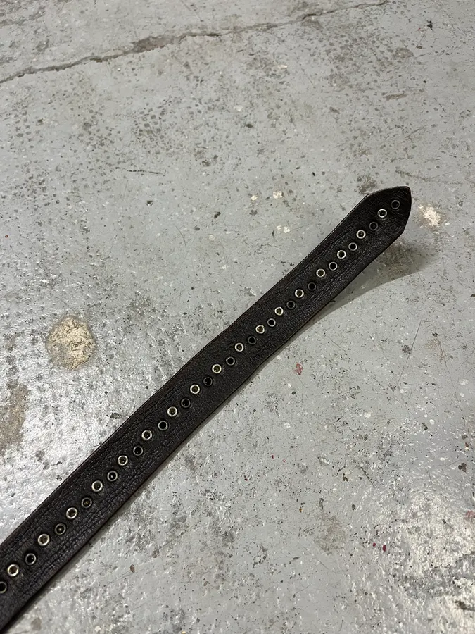 2000s Nanni Studded Brown Leather Belt - Image 9