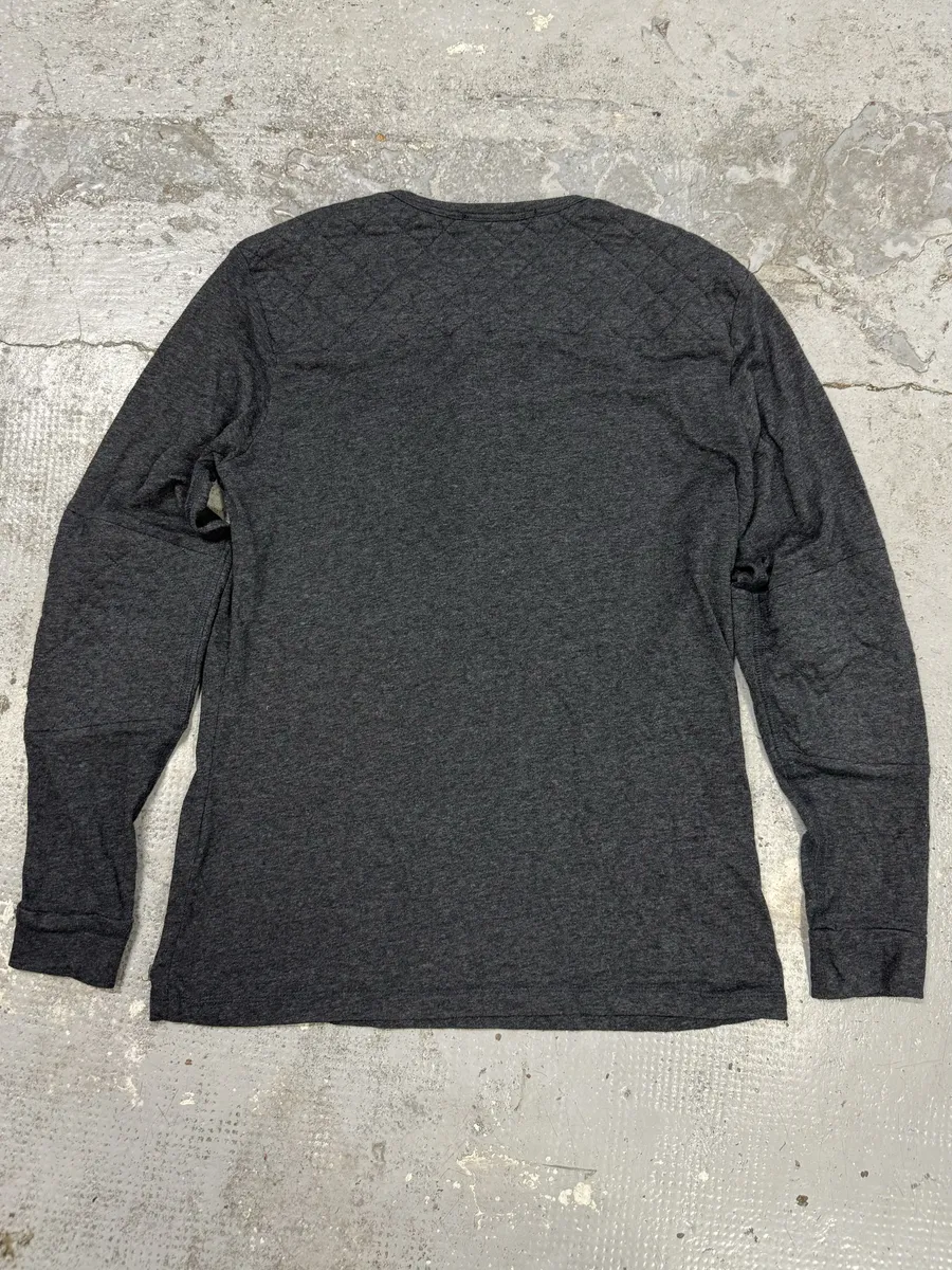 2000s Pierre Balmain Biker Henley Grey Longsleeves - Image 2