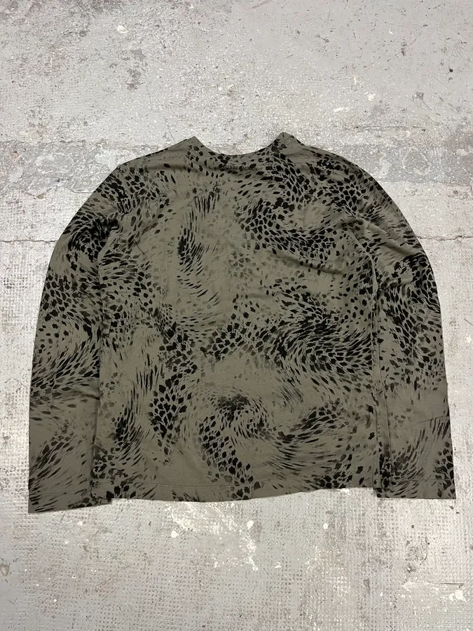2000s Pierre Balmain Green Leopard Fury Effect Longsleeves - Image 7