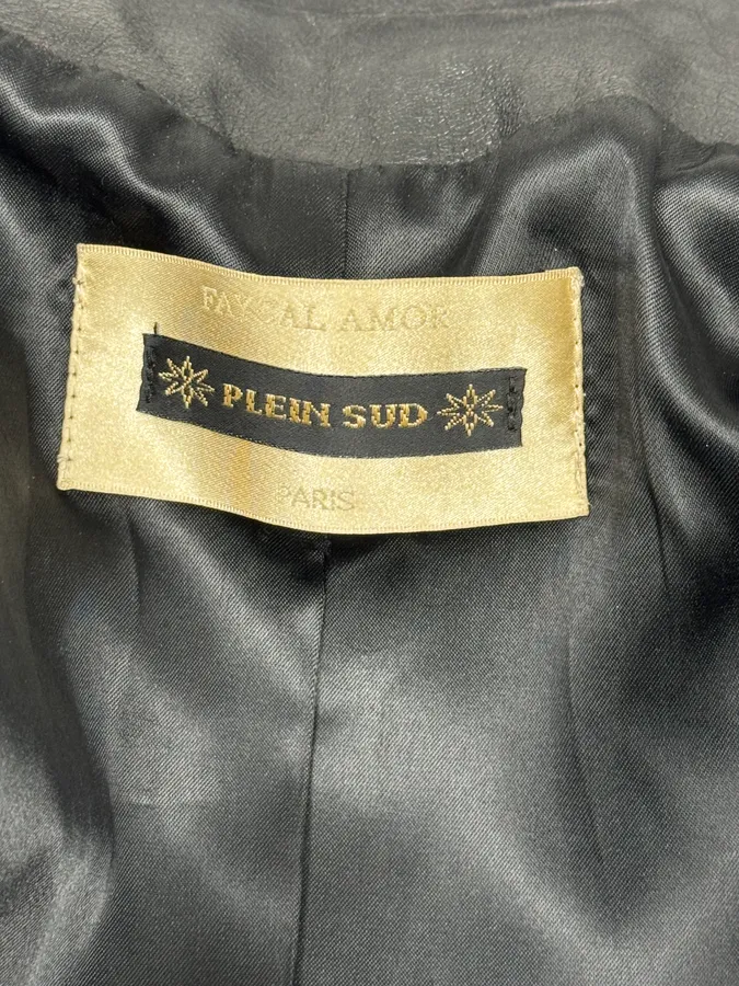 2000s Plein Sud Black Asymmetrical Biker Leather Jacket - Image 10
