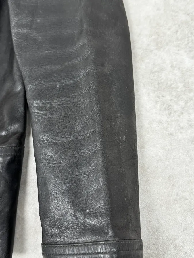 2000s Plein Sud Black Asymmetrical Biker Leather Jacket - Image 9
