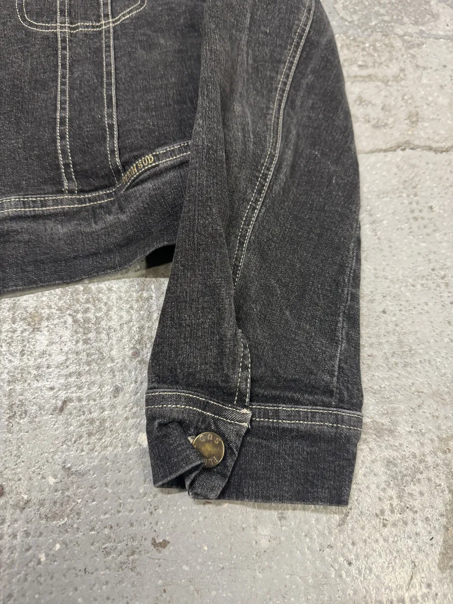 2000s Plein Sud Cropped Grey Denim Jacket - Image 8