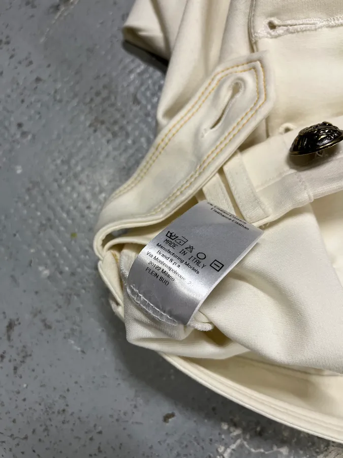 2000s Plein Sud Officer Cream Milano Double-Breasted Pants - Image 12