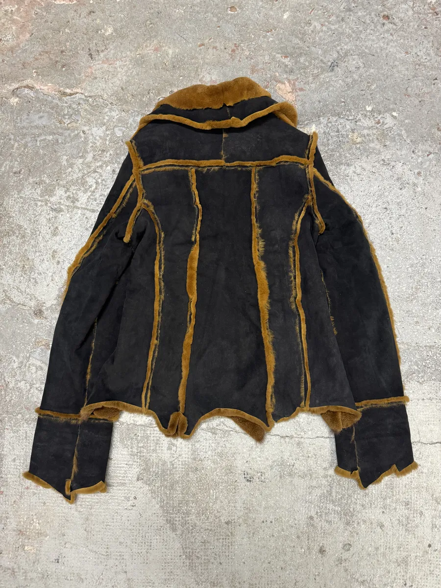 2000s Plein Sud Reversible Camel Fur & Obscure Coat Jacket - Image 7