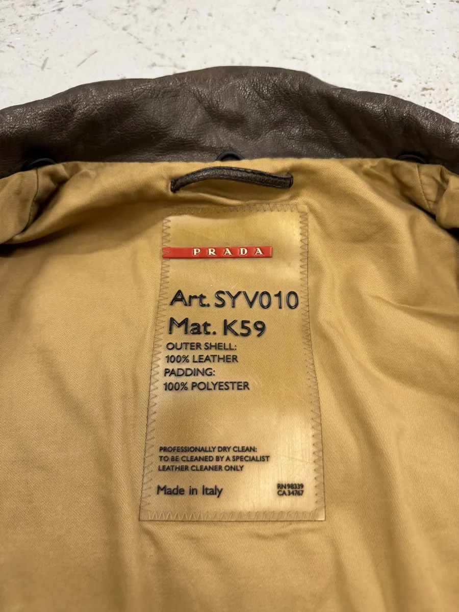 2000s Prada Asymmetrical Brown Premium Leather Jacket - Image 13