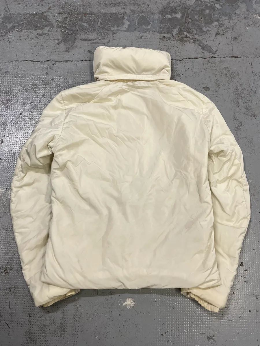 2000s Prada Asymmetrical Zip Retractable Hood White Jacket - Image 7