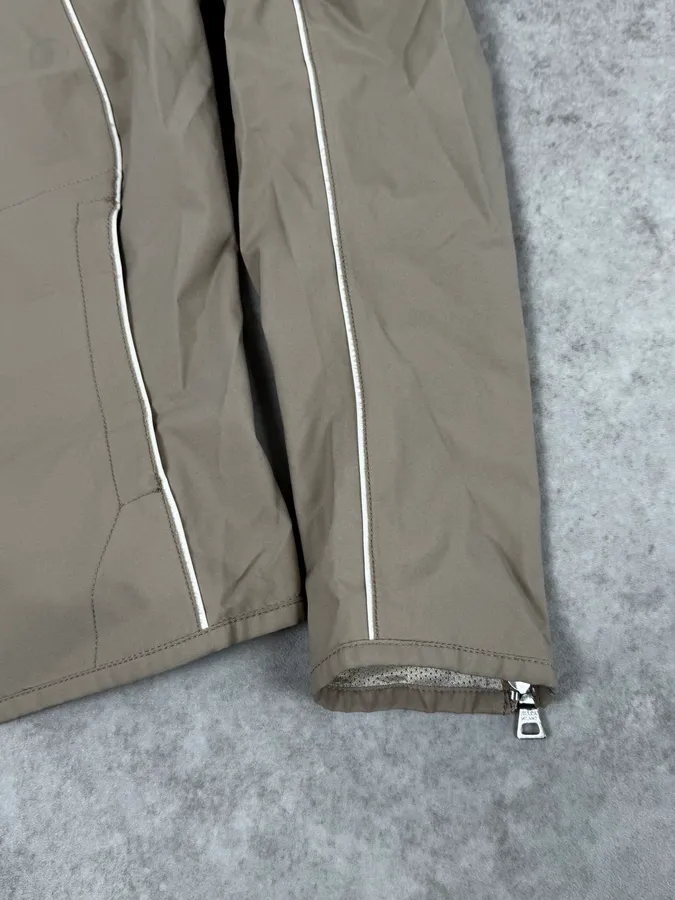 2000s Prada Beige Biker Nylon Jacket - Image 8