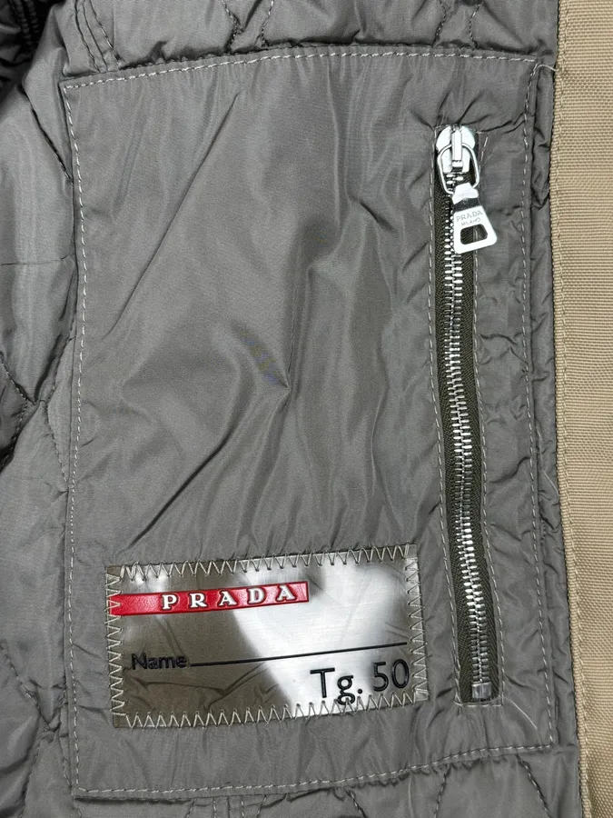 2000s Prada Beige Camel Fur Hood Jacket - Image 9