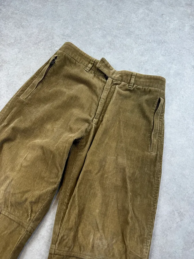 2000s Prada Beige Corduroy Linea Rossa Technical Pants - Image 6