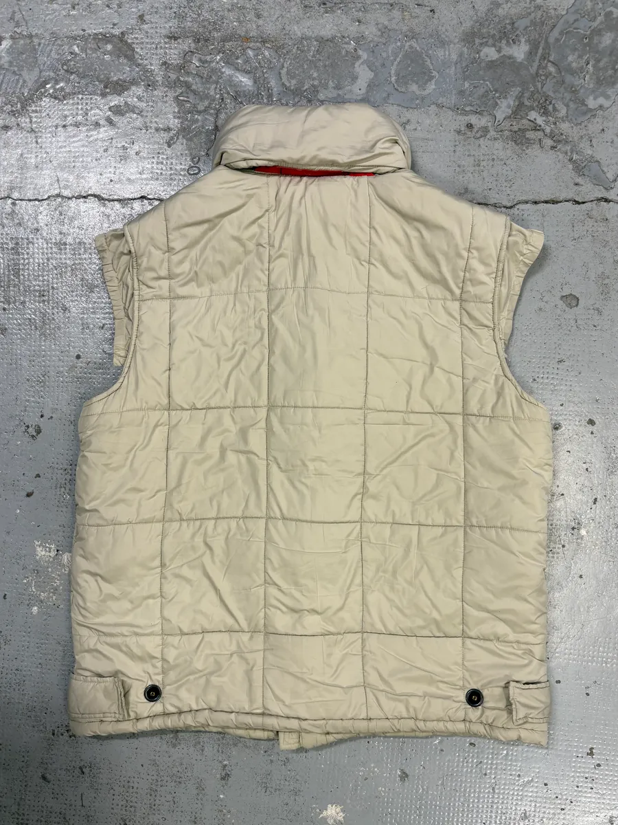 2000s Prada Beige Down Nylon Quilted Puffer Vest - Image 7