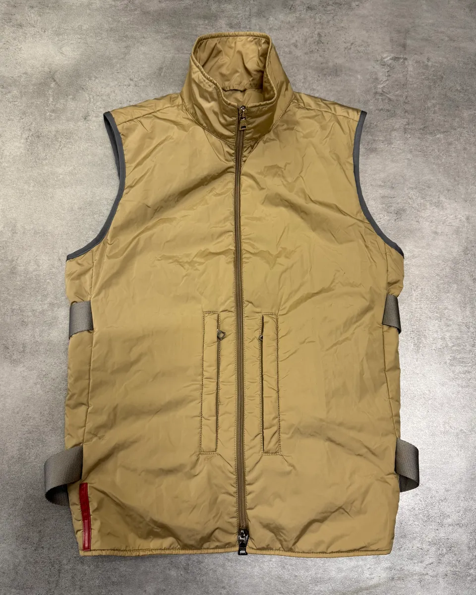 2000s Prada Beige Utility Sport Vest