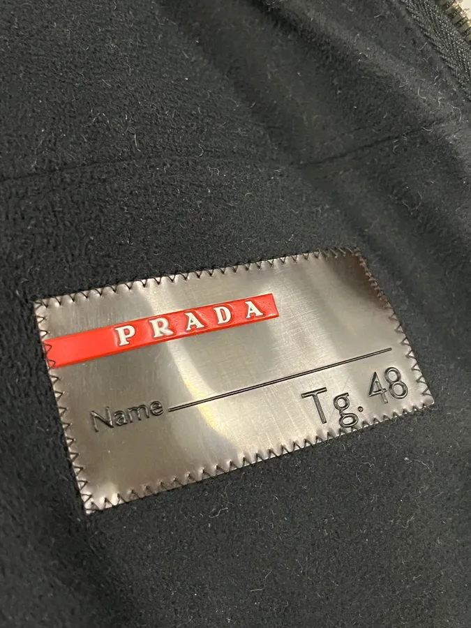 2000s Prada Biker Black Nylon Jacket - Image 10
