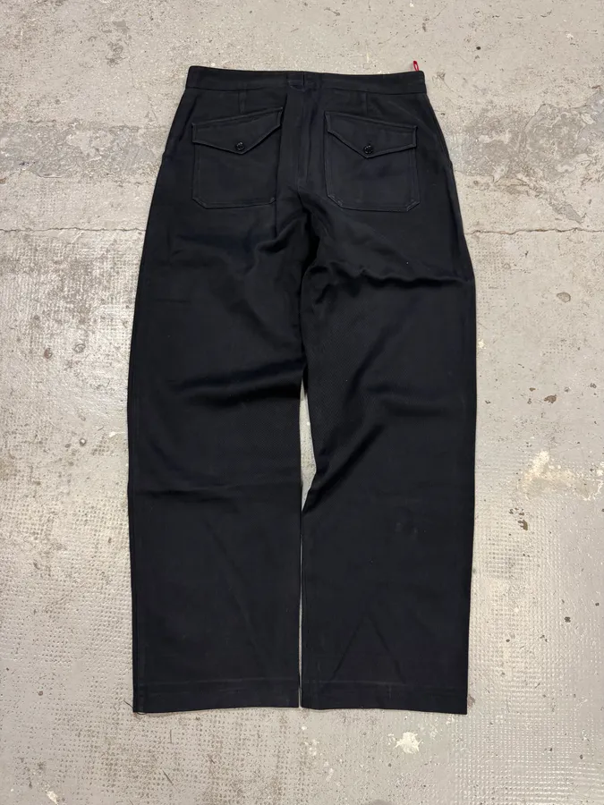 2000s Prada Black Cotton Pants - Image 6