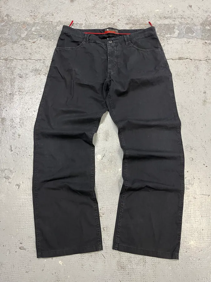 2000s Prada Black Cozy Pants - Image 4